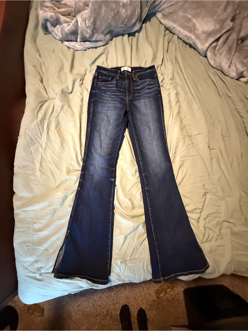BKE Dark Blue Flare Jeans - Women's Wide Leg